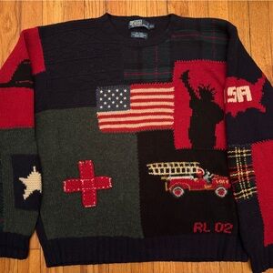 Polo Ralph Lauren vintage Colorful Patchwork Sweater